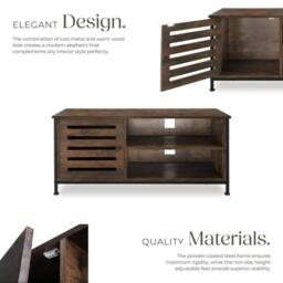 tectake Tv Stand Galway in Brown - Size: 110 cm - thumbnail 3
