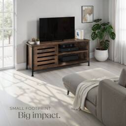 tectake Tv Stand Galway in Brown - Size: 110 cm - thumbnail 8