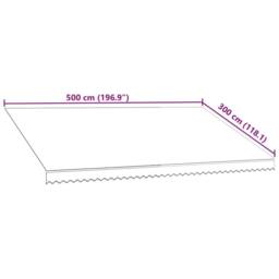 Berkfield Home Durable Awning Top Sunshade Canvas Orange & Brown 500x300 cm - thumbnail 6