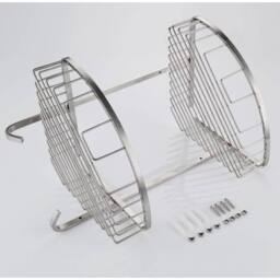 FLAVORA 2 TIER CORNER CADDY Stainless Steel Corner Shower Caddy in Silver - Size: 180 cm width x 180 cm drop - thumbnail 4