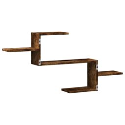 Berkfield Home Wall Shelf Smoked Oak 104x15x49 cm Engineered Wood in Brown - Size: 104 x 15 x 49 cm - thumbnail 6
