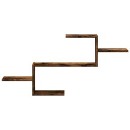 Berkfield Home Wall Shelf Smoked Oak 104x15x49 cm Engineered Wood in Brown - Size: 104 x 15 x 49 cm - thumbnail 4