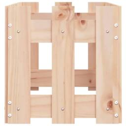 Berkfield Home Garden Raised Bed with Fence Design 100x30x30 cm Solid Wood Pine in Natural - Size: 100 x 30 x 30 cm - thumbnail 6