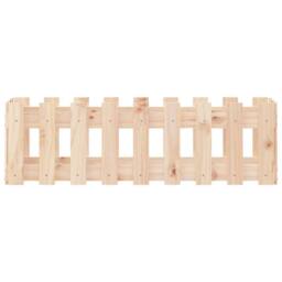 Berkfield Home Garden Raised Bed with Fence Design 100x30x30 cm Solid Wood Pine in Natural - Size: 100 x 30 x 30 cm - thumbnail 5