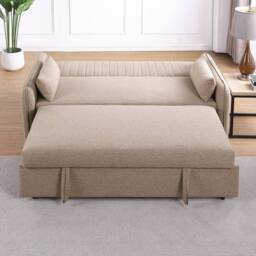 Flintshire Furniture Ltd Carys 2 Seater Pull Out Sofa Bed in Beige - thumbnail 3