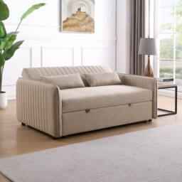 Flintshire Furniture Ltd Carys 2 Seater Pull Out Sofa Bed in Beige - thumbnail 7