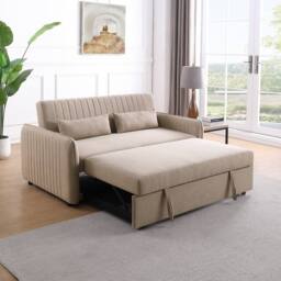 Flintshire Furniture Ltd Carys 2 Seater Pull Out Sofa Bed in Beige - thumbnail 6