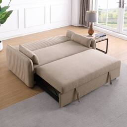 Flintshire Furniture Ltd Carys 2 Seater Pull Out Sofa Bed in Beige - thumbnail 4