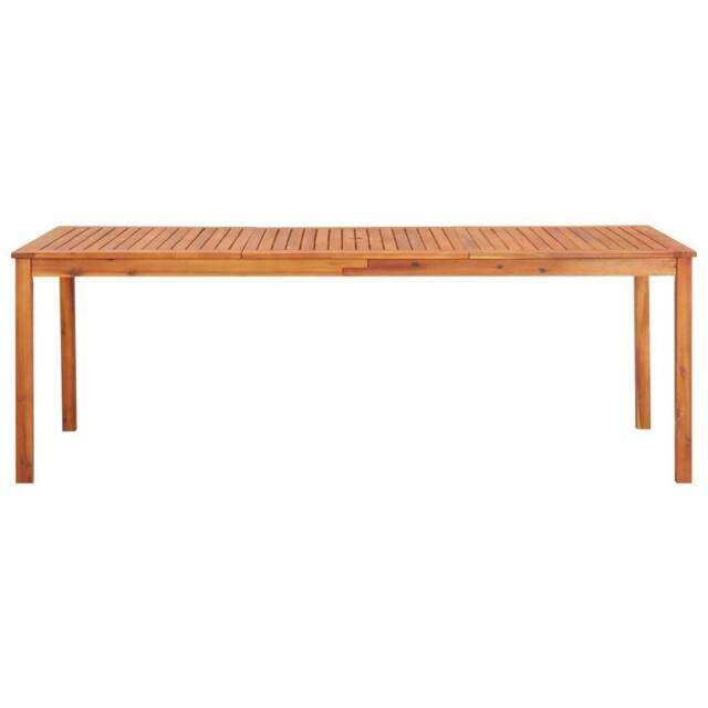Berkfield Home Garden Table 215x90x74 cm Solid Acacia Wood in Brown - Size: 215 x 90 x 74 cm - image 1
