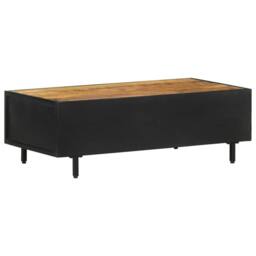 Berkfield Home Decorative Coffee Table 105x50x35 cm Rough Mango Wood in Brown - Size: 105 x 50 x 35 cm - thumbnail 4
