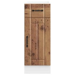 Berkfield Home Kitchen Base Cabinet Lucca Old Wood Engineered Wood in Brown - thumbnail 4