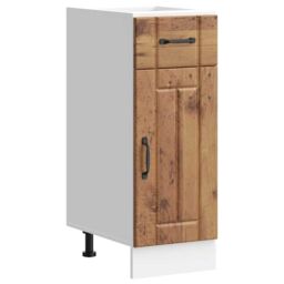 Berkfield Home Kitchen Base Cabinet Lucca Old Wood Engineered Wood in Brown - thumbnail 1