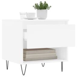 Berkfield Home Modern Coffee Tables 2 pcs White 50x46x50 cm Engineered Wood - Size: 50 x 46 x 50 cm - thumbnail 4