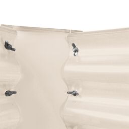 Harbour Housewares Raised Garden Beds - 2x Rectangular Bottomless Galvanised Steel Planter 180 x 90cm in Ivory - Size: 180 x 90 cm - thumbnail 5