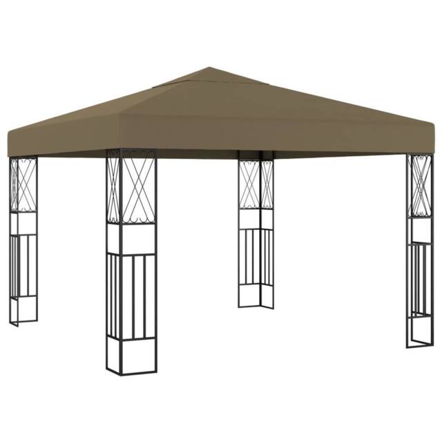 Berkfield Home Gazebo 3x3 m Taupe Fabric in Beige - image 1