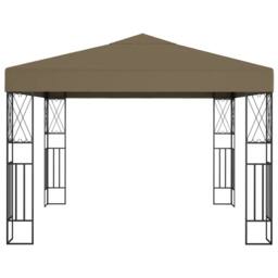 Berkfield Home Gazebo 3x3 m Taupe Fabric in Beige - thumbnail 2