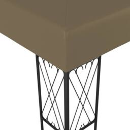 Berkfield Home Gazebo 3x3 m Taupe Fabric in Beige - thumbnail 3