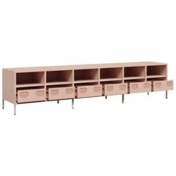 Berkfield Home TV Cabinet Pink 202x39x43.5 cm Cold-rolled Steel - thumbnail 4