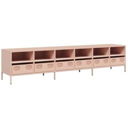 Berkfield Home TV Cabinet Pink 202x39x43.5 cm Cold-rolled Steel - thumbnail 2