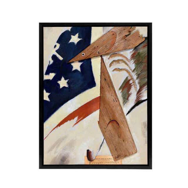 "Artery8 Portrait of Ralph Dusenberry Arthur Dove Black Framed Canvas Wall Art - Size: W12"" x H16""" - image 1