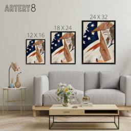 "Artery8 Portrait of Ralph Dusenberry Arthur Dove Black Framed Canvas Wall Art - Size: W12"" x H16""" - thumbnail 4
