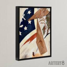 "Artery8 Portrait of Ralph Dusenberry Arthur Dove Black Framed Canvas Wall Art - Size: W12"" x H16""" - thumbnail 2