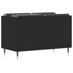 Berkfield Home Record Cabinet Black 74.5x38x48 cm Engineered Wood - thumbnail 3