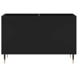 Berkfield Home Record Cabinet Black 74.5x38x48 cm Engineered Wood - thumbnail 4