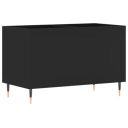 Berkfield Home Record Cabinet Black 74.5x38x48 cm Engineered Wood - thumbnail 2