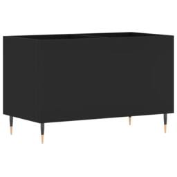 Berkfield Home Record Cabinet Black 74.5x38x48 cm Engineered Wood - thumbnail 6