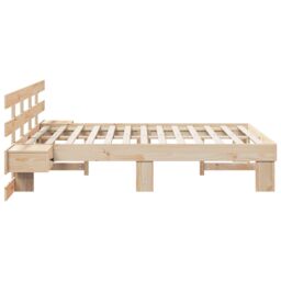 Berkfield Home with Drawer Brown 120 x 190 cm Solid pine wood in Beige - thumbnail 7