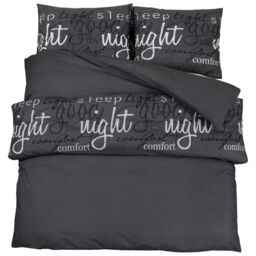 Berkfield Home Duvet Cover Set Black 200x200 cm Cotton - thumbnail 2