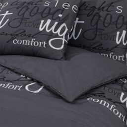 Berkfield Home Duvet Cover Set Black 200x200 cm Cotton - thumbnail 5