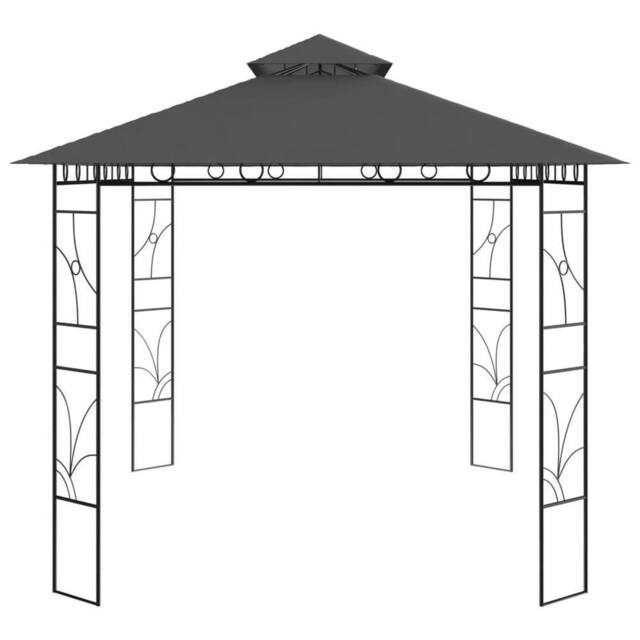 Berkfield Home Gazebo 4x3x2.7 m Anthracite 160 g/m ² in Dark Grey - image 1