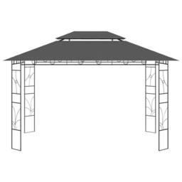 Berkfield Home Gazebo 4x3x2.7 m Anthracite 160 g/m ² in Dark Grey - thumbnail 3