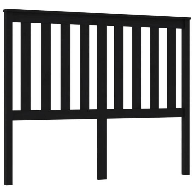 Berkfield Home Bed Headboard Black 126x6x101 cm Solid Wood Pine - Size: 126 x 6 x 101 cm - image 1