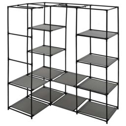 Berkfield Home Corner Wardrobe Grey 130x87x169 cm - Size: 130 x 87 x 169 cm - thumbnail 4