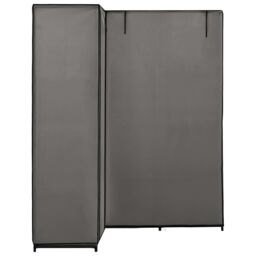 Berkfield Home Corner Wardrobe Grey 130x87x169 cm - Size: 130 x 87 x 169 cm - thumbnail 3