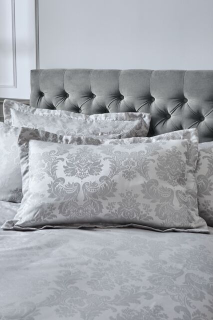 Catherine Lansfield 'Damask Jacquard' Pillowsham Pair in Silver - image 1