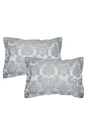Catherine Lansfield 'Damask Jacquard' Pillowsham Pair in Silver - thumbnail 3
