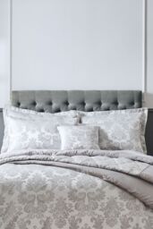 Catherine Lansfield 'Damask Jacquard' Pillowsham Pair in Silver - thumbnail 2