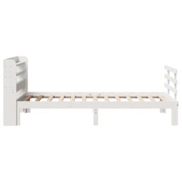 Berkfield Home Bed Frame with Headboard without Mattress White 90x190 cm Single - thumbnail 7