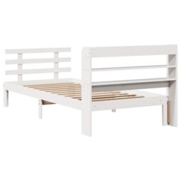 Berkfield Home Bed Frame with Headboard without Mattress White 90x190 cm Single - thumbnail 8
