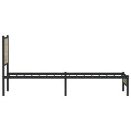 Berkfield Home Metal Bed Frame without Mattress Sonoma Oak 80x200 cm in Brown - thumbnail 6