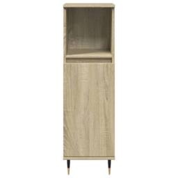 Berkfield Home Durable 3 Piece Bathroom Furniture Set Sonoma Oak Engineered Wood in Light Tan - thumbnail 7