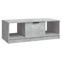 Berkfield Home Coffee Table Concrete Grey 102x50x36 cm Engineered Wood - Size: 102 x 50 x 36 cm - thumbnail 2