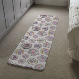 Benjamin Tate Design Hand Painted Multicolor Watercolor Geometrical Pattern Runner Rug in Natural - Size: 67 cm x 230 cm - thumbnail 4