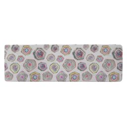 Benjamin Tate Design Hand Painted Multicolor Watercolor Geometrical Pattern Runner Rug in Natural - Size: 67 cm x 230 cm - thumbnail 1