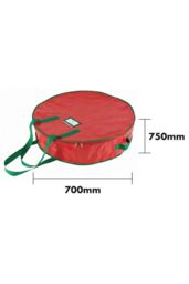 Netagon Seasonal Wreath Storage Bag 700x700x150mm in Red - thumbnail 2