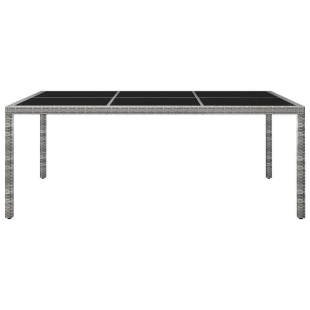 Berkfield Home Outdoor Dining Table Grey 200x150x74 cm Poly Rattan - Size: 200 x 150 x 74 cm - image 1